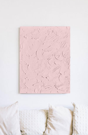 Blush Pink Textured Wall Canvas