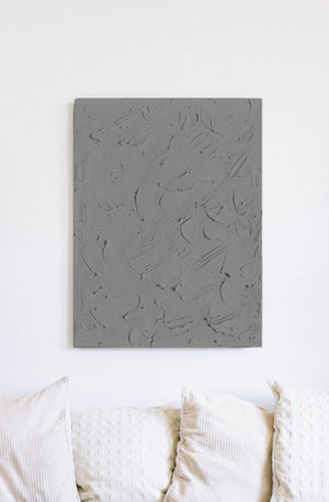 Charcoal Grey Textured Wall Canvas