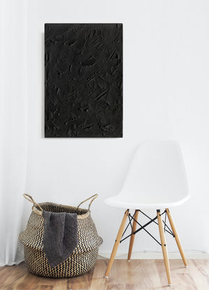 Black Textured Wall Canvas