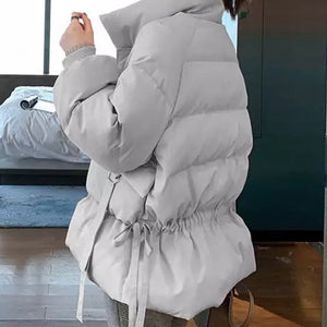 Grey Icy Puffer Coat