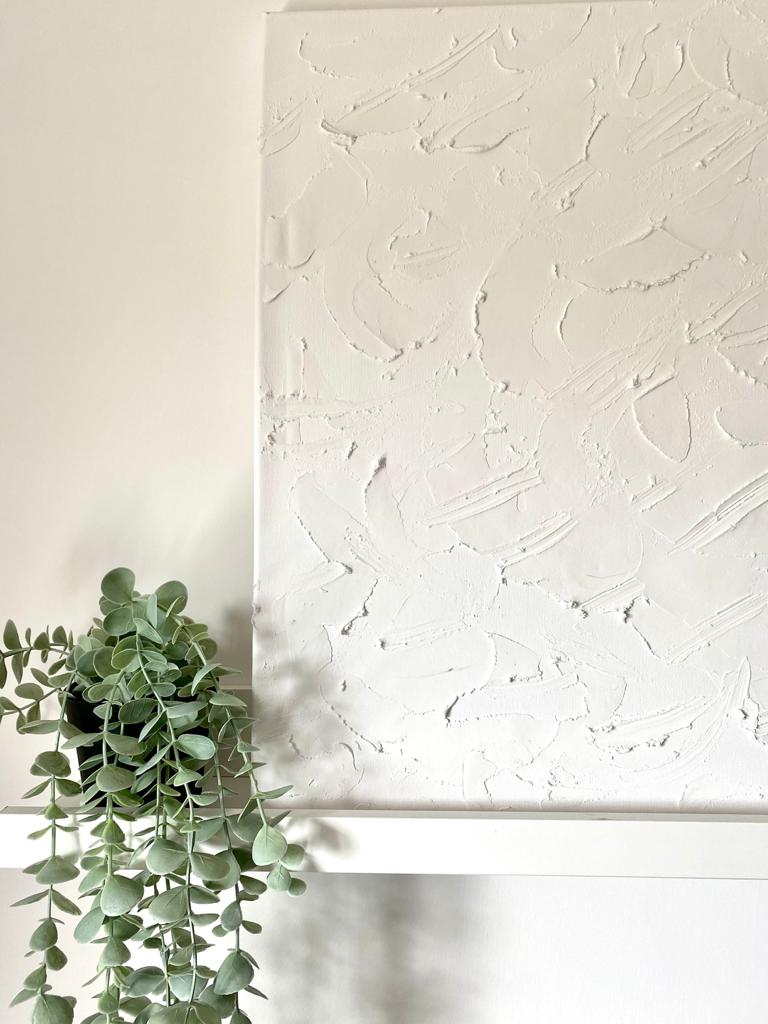 White Textured Wall Canvas