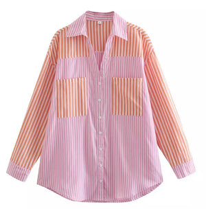 'Mollie' Striped Pastel Shirt