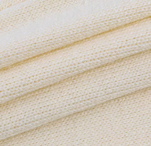 'Kate' Cream Ruffle Sleeve Knit Top