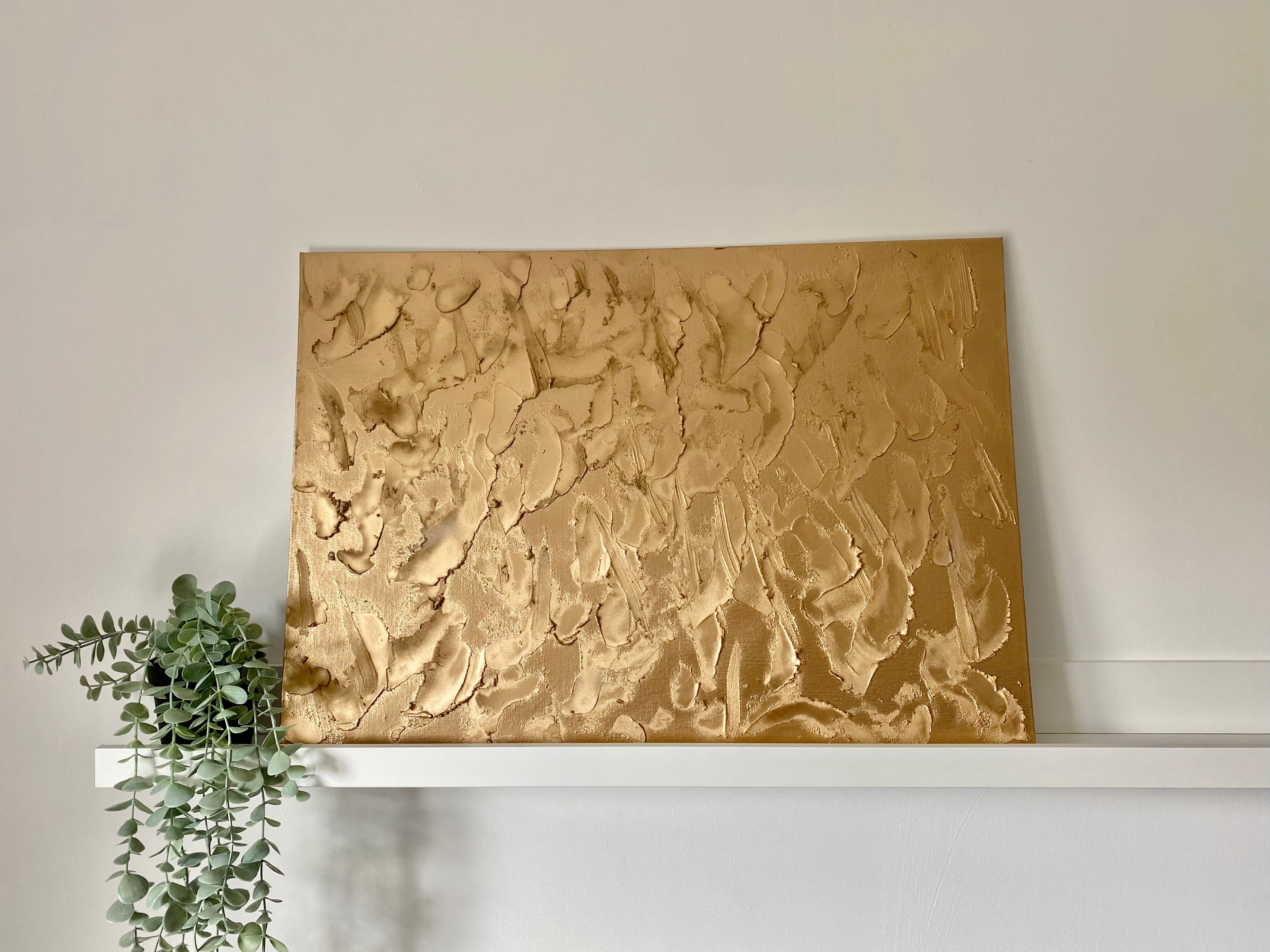 Gold Textured Wall Canvas